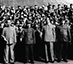 1966年10月1日毛主席在天安门城楼接见解放军观礼代表